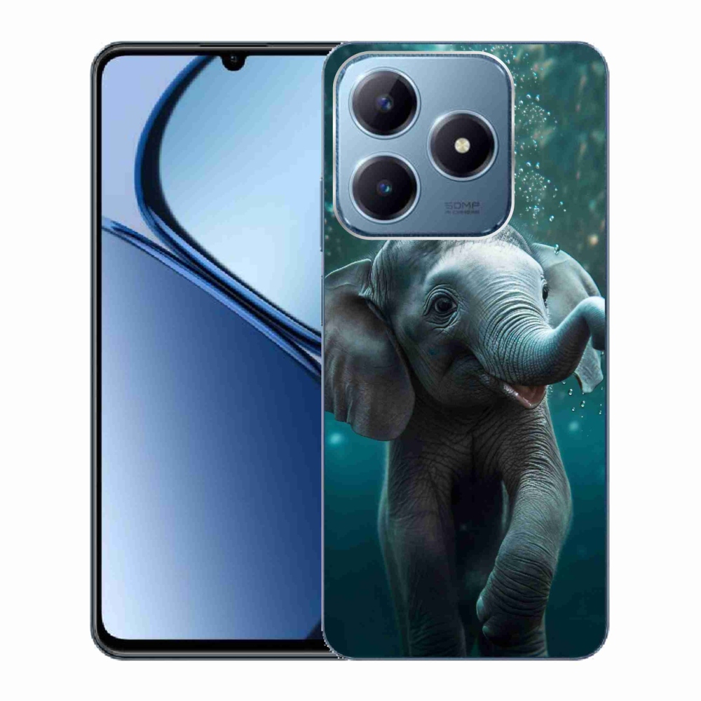 Zselés borítás mmCase a Realme C63 készülékhez - elefánt a víz alatt
