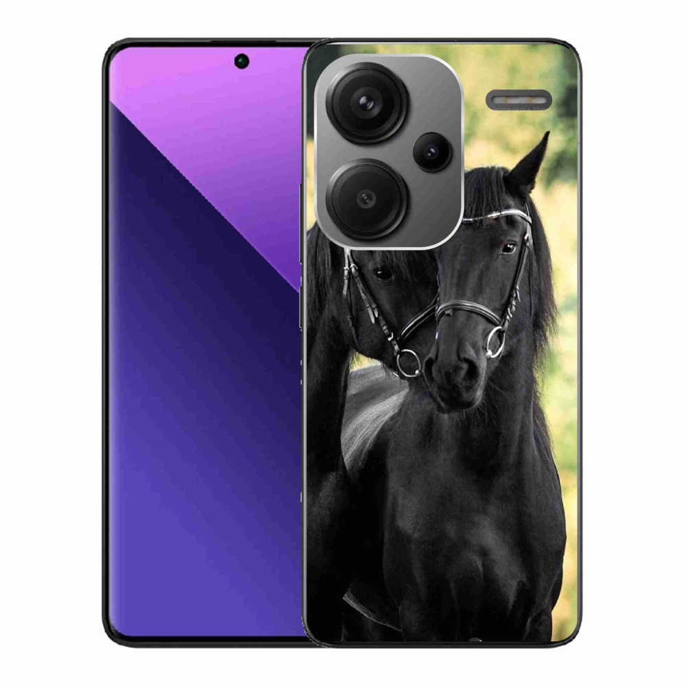 Gél borítás mmCase a Xiaomi Redmi Note 13 Pro+ 5G számára - két fekete ló