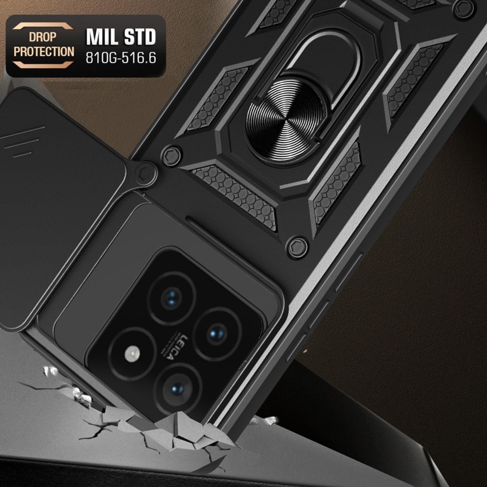 Tartós csúszásálló borítás Xiaomi 14T-hez - fekete