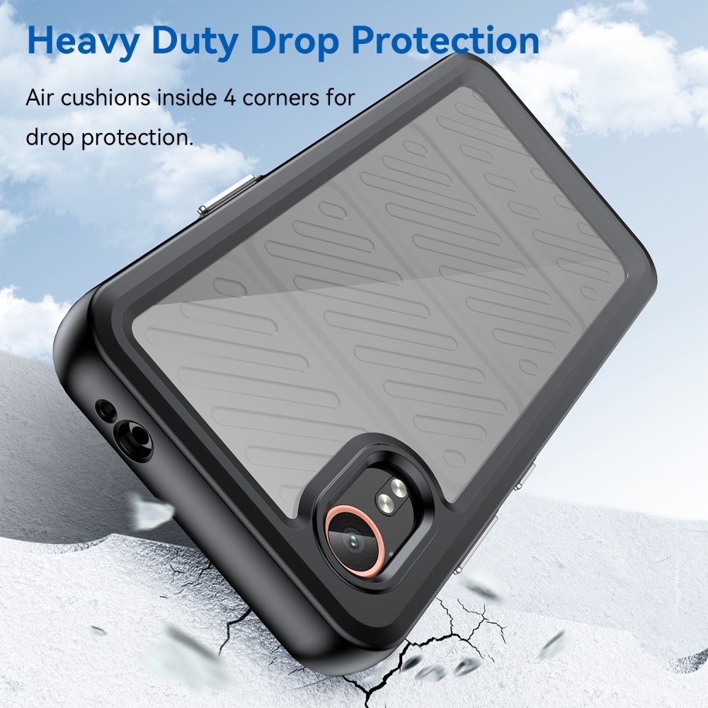 Gél tok fix hátlappal Samsung Galaxy Xcover 7 készülékhez - fekete