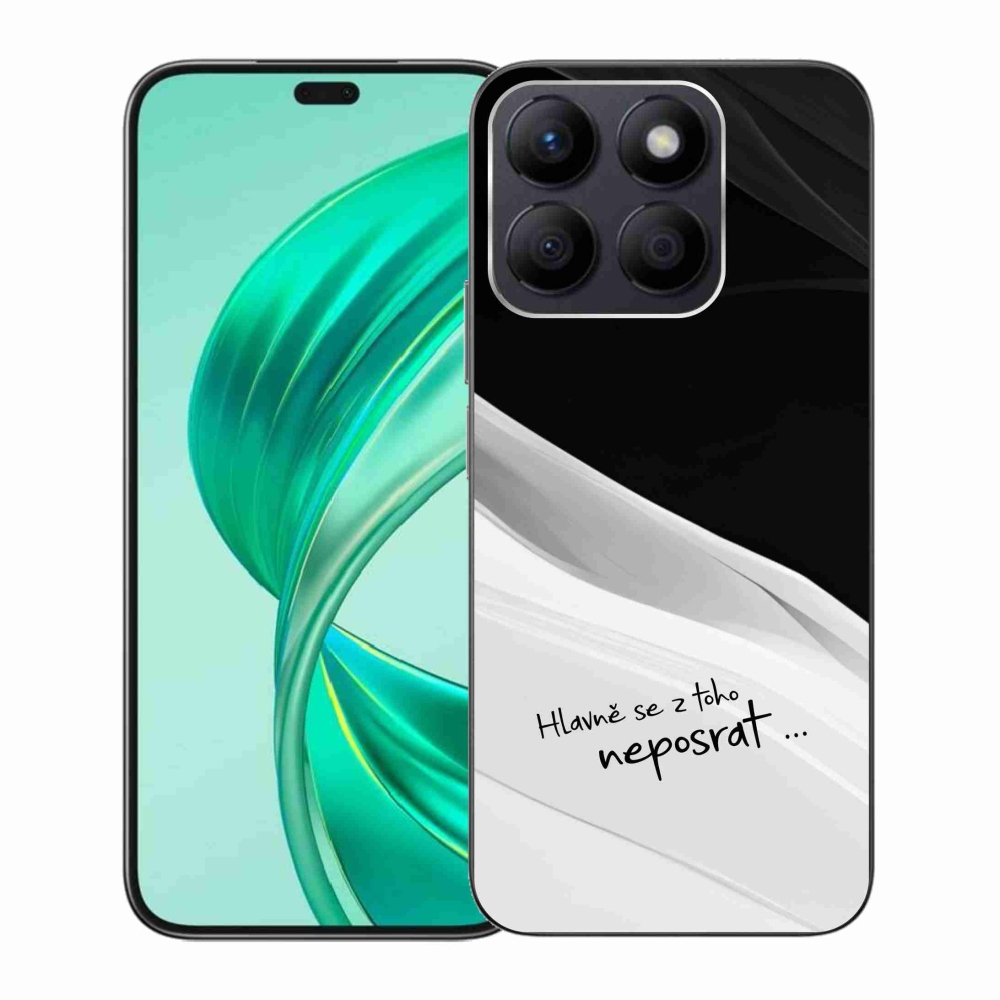 Gél borító mmCase a Honor X8b készülékhez - vicces szöveg 13 fehér és fekete háttérrel