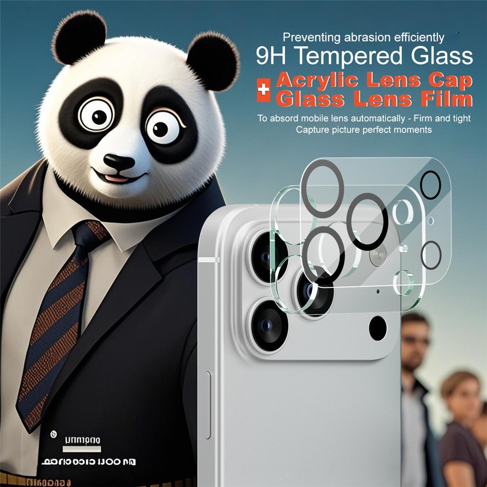 IMK kamera lencse üveg iPhone 17 Pro Max - fekete gyűrűk