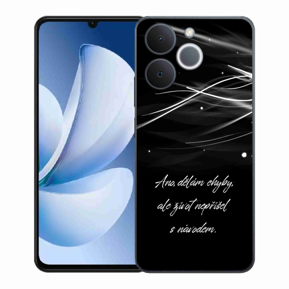 Zselés borító mmCase a Realme Note 70T készülékhez - idézem fekete háttérrel