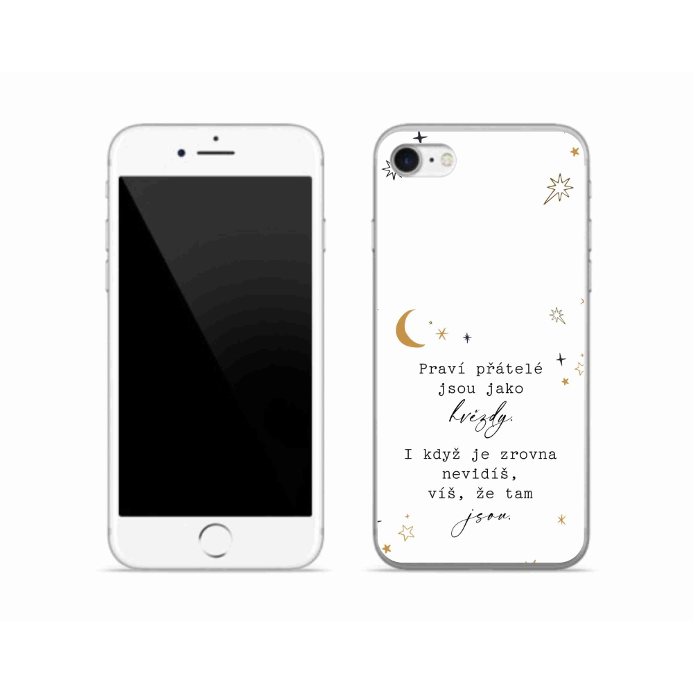 Zselés borítás mmCase iPhone SE (2020) - idézet 6 fehér háttér