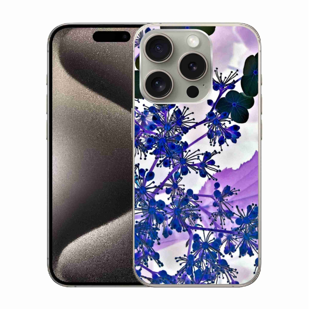 Zselés borítás mmCase iPhone 15 Pro készülékhez - hortenzia virág