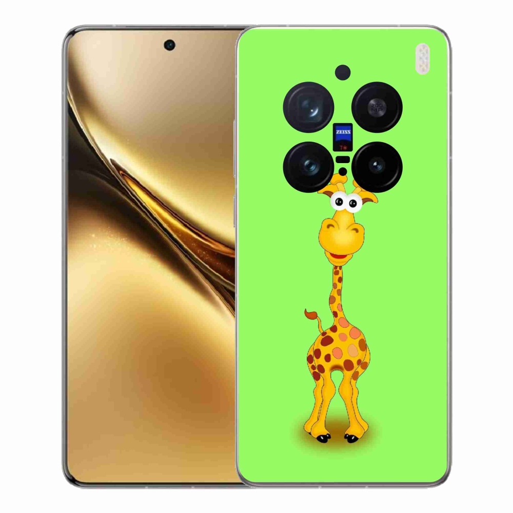 Zselés borítás mmCase a Vivo X200 Pro 5G készülékhez - rajzfilm zsiráf