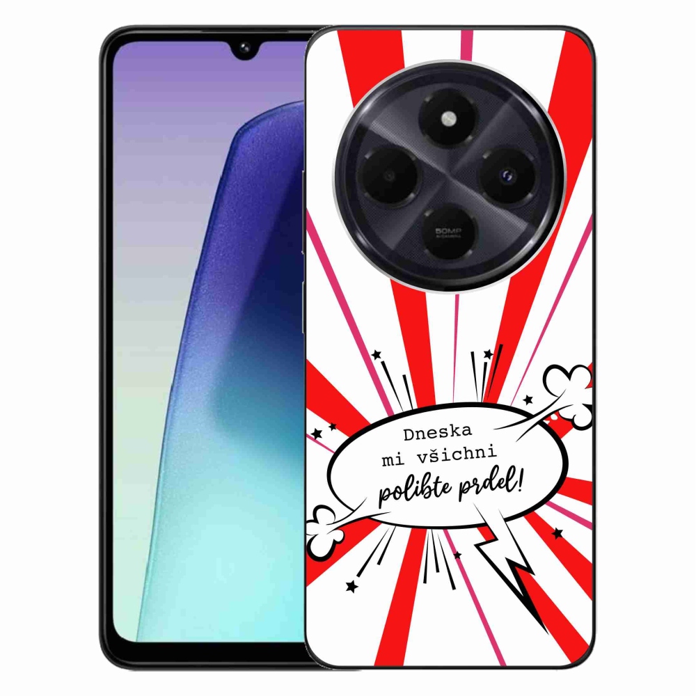 Gél borító mmCase a Xiaomi Redmi 14C/Poco C75-hez - vicces szöveg 15 fehér háttérrel