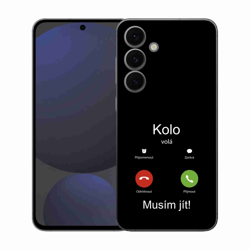 Gél borítás mmCase Samsung Galaxy S25 FE - kerek hívások fekete háttérrel