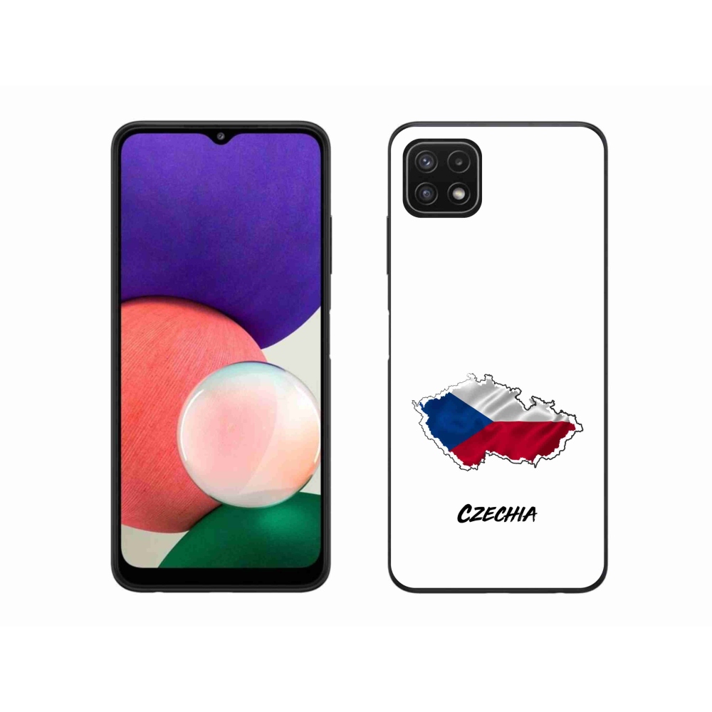 Gél védőhuzat mmCase Samsung Galaxy A22 5G - Csehország fehér háttérrel