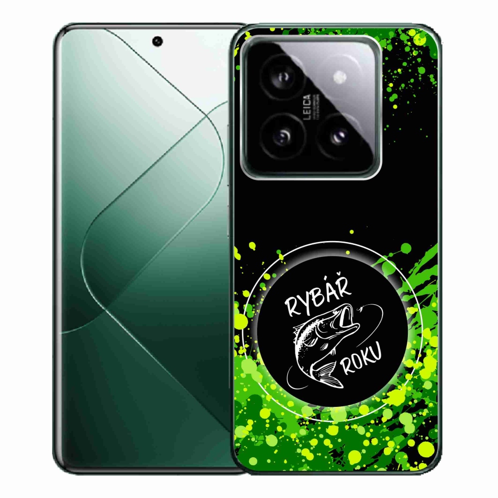 Gél borító mmCase a Xiaomi 14 Pro számára - az év halászának fekete háttere