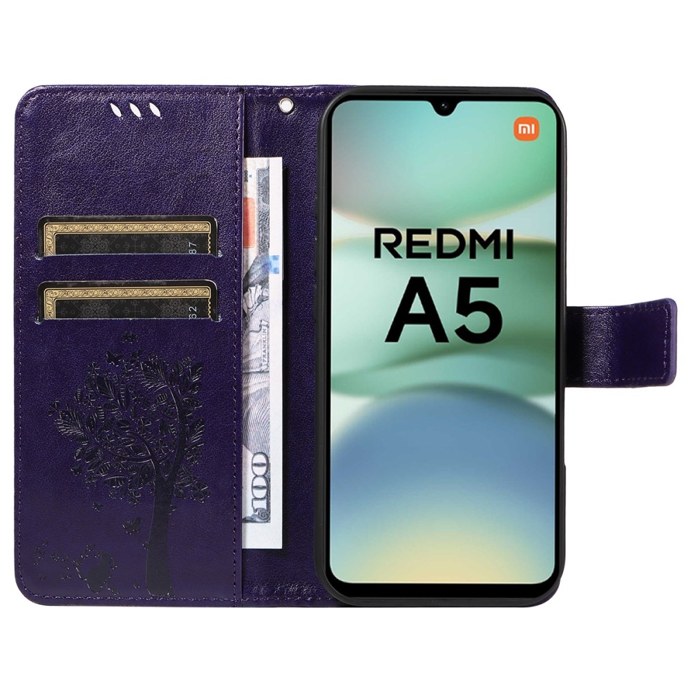 Fák könyve tok Xiaomi Redmi A5 (173.45x79.35x8.45mm) - sötétlila