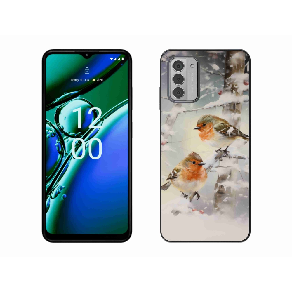 Zselés borítás mmCase a Nokia G42 készülékhez - madarak télen
