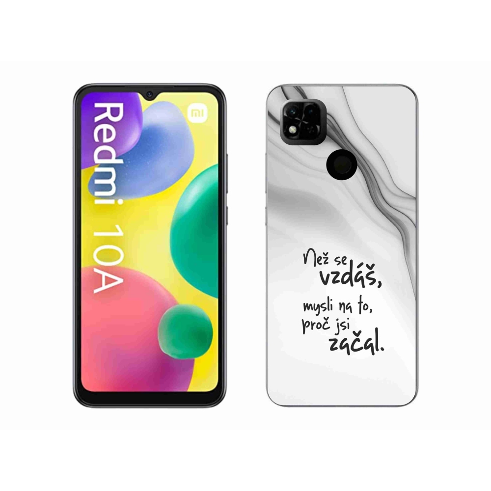 Gél borító mmCase a Xiaomi Redmi 10A - idézet 2 fehér háttérrel