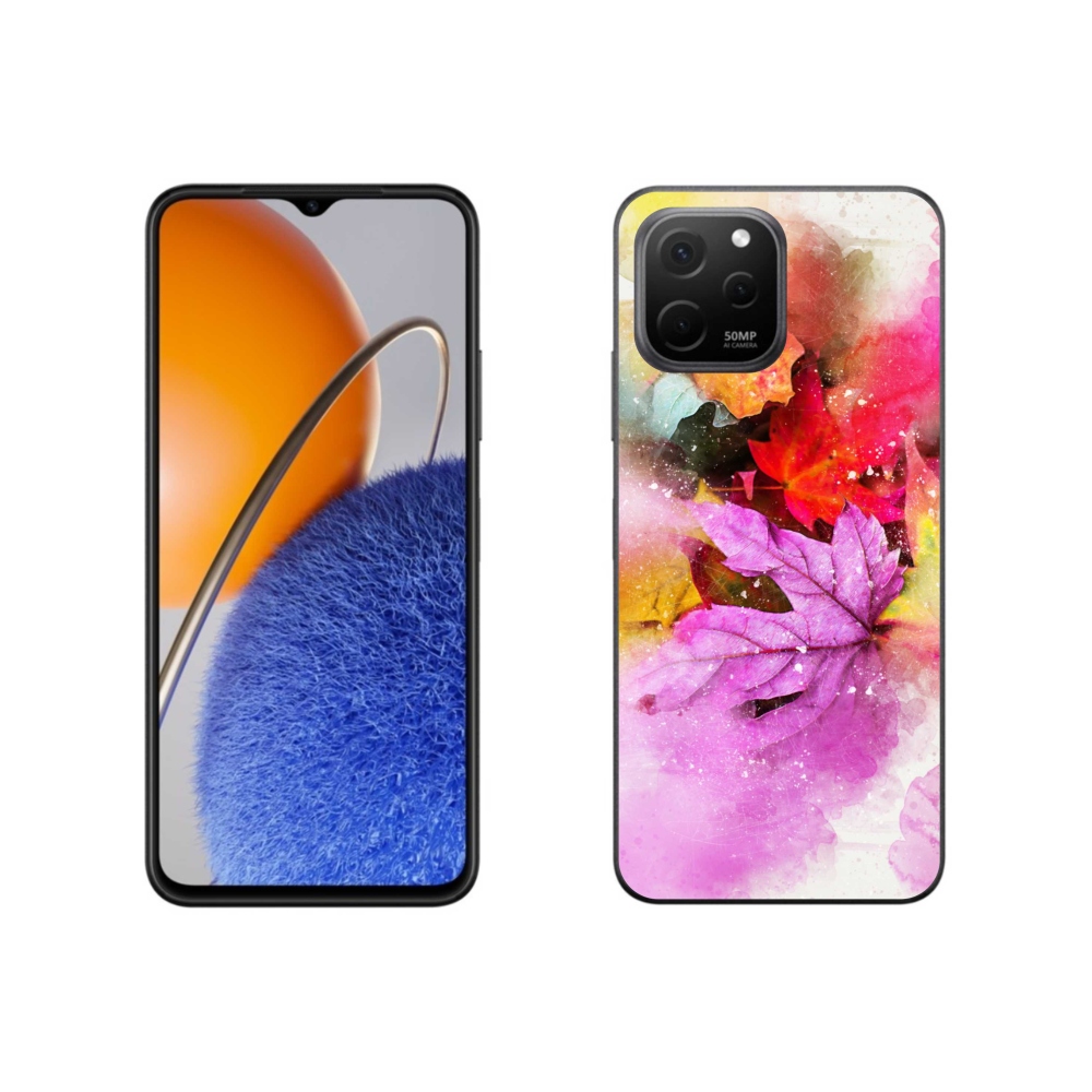 Gél borító mmCase a Huawei Nova Y61 készülékhez - színes levelek