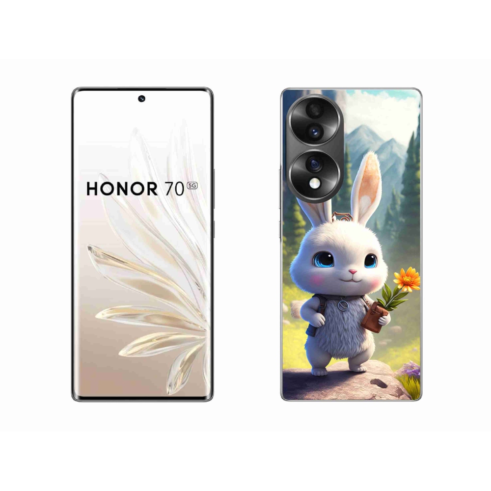 Zselés borítás mmCase a Honor 70 készülékhez - aranyos nyuszi