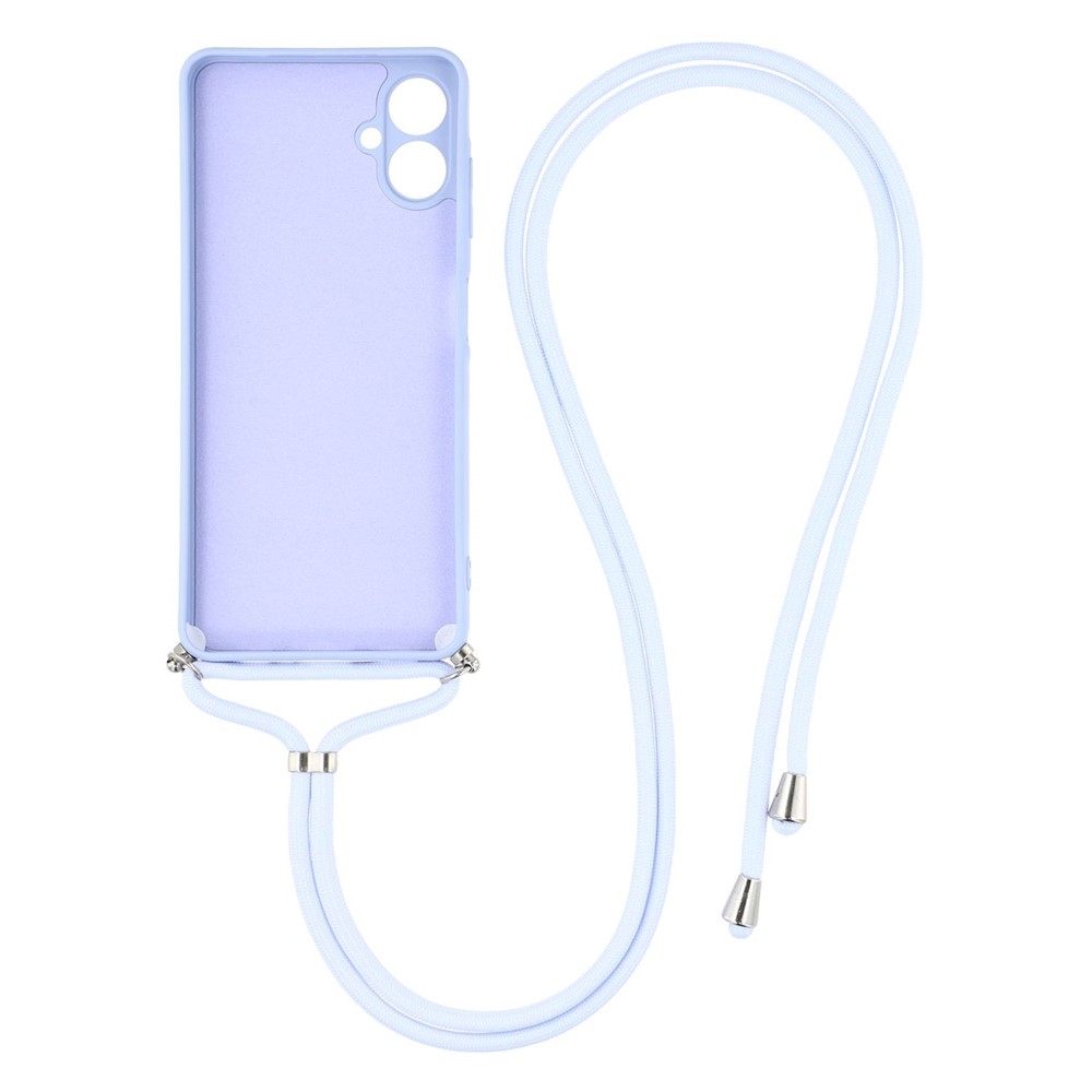 Bélés zselés tok húzózsinórral Samsung Galaxy A07 4G - világos lila