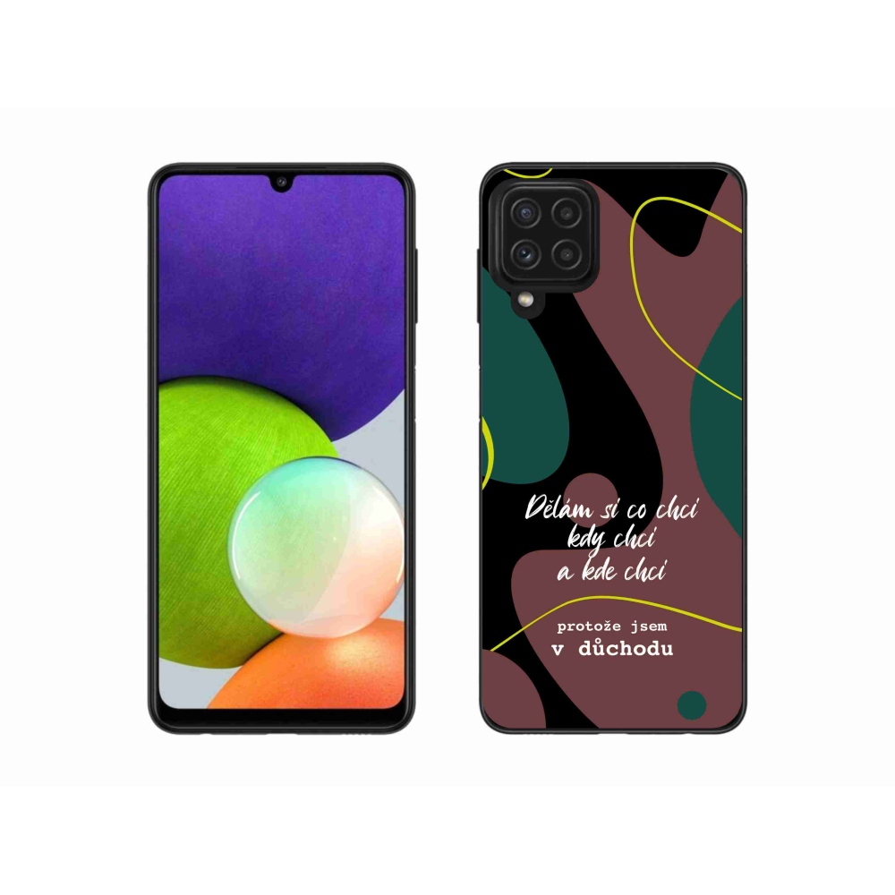 Gél borító mmCase Samsung Galaxy A22 4G - vicces szöveg 10 fekete háttér