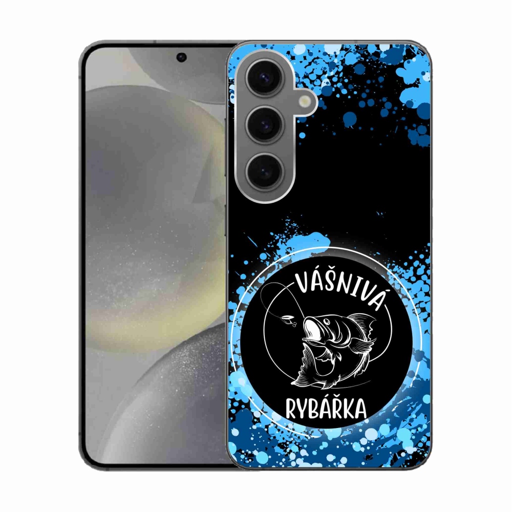 Gél borító mmCase Samsung Galaxy S24 készülékhez - szenvedélyes halásznő fekete háttérrel