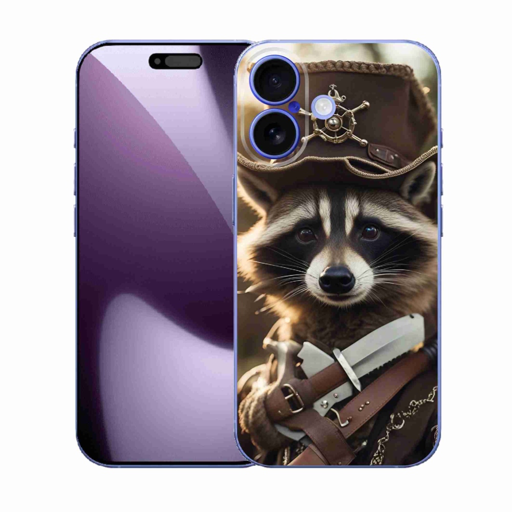 Zselés borítás mmCase iPhone 17 készülékhez - mosómedve egyenruhában