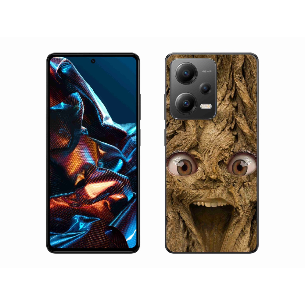 Gél borítás mmCase a Xiaomi Redmi Note 12 Pro 5G számára - vidám fa szemekkel