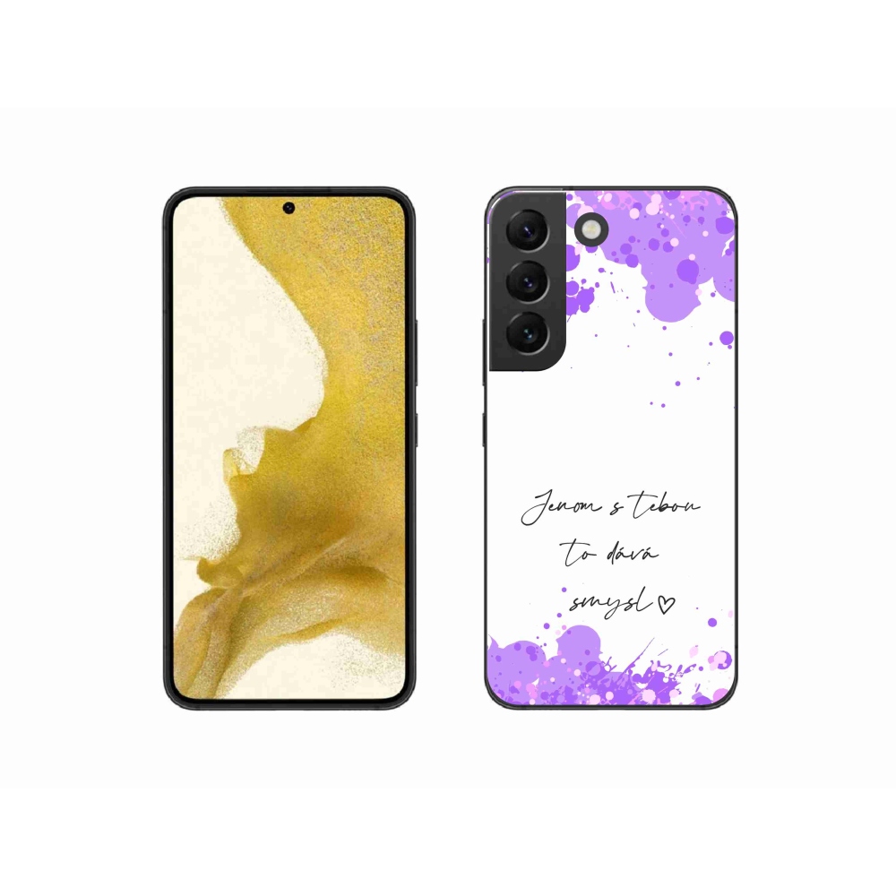 Gél borító mmCase Samsung Galaxy S22 5G - szerelem szöveg fehér háttérrel