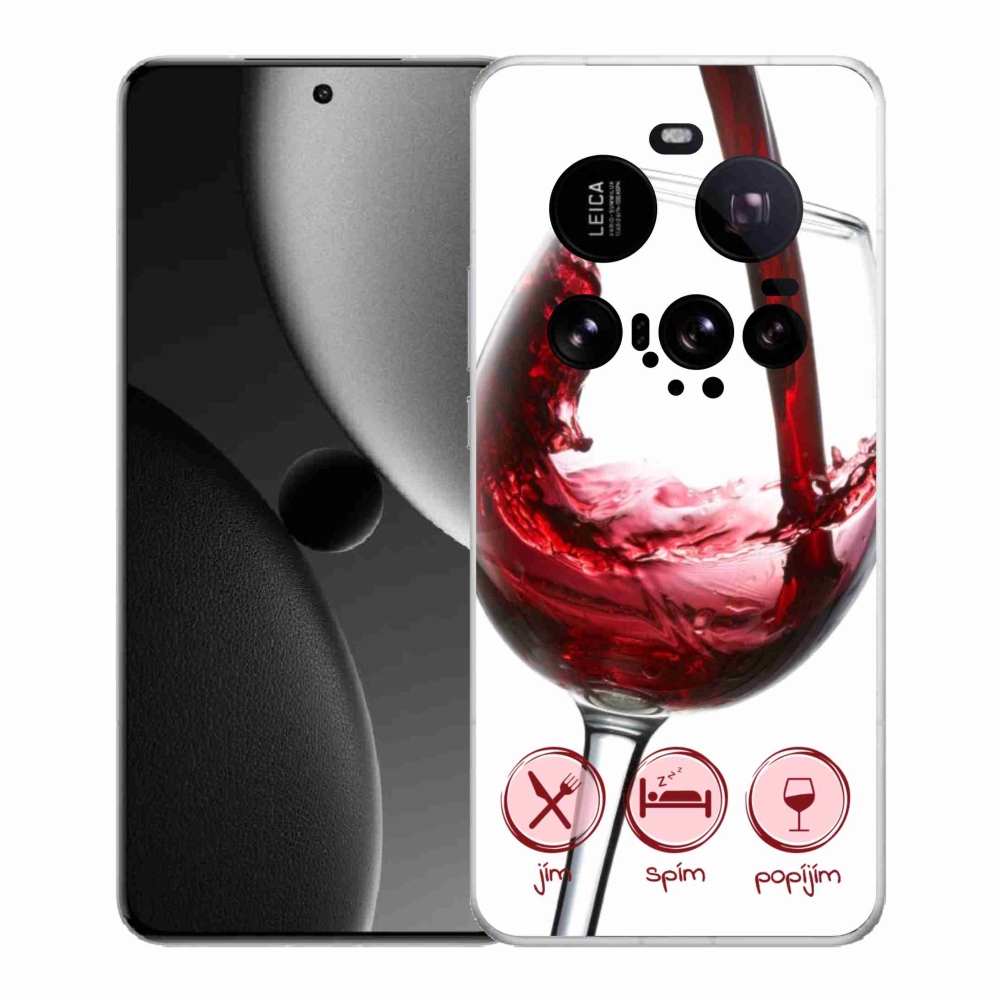 Gél borítás mmCase a Xiaomi 15 Ultra számára - borospohár piros