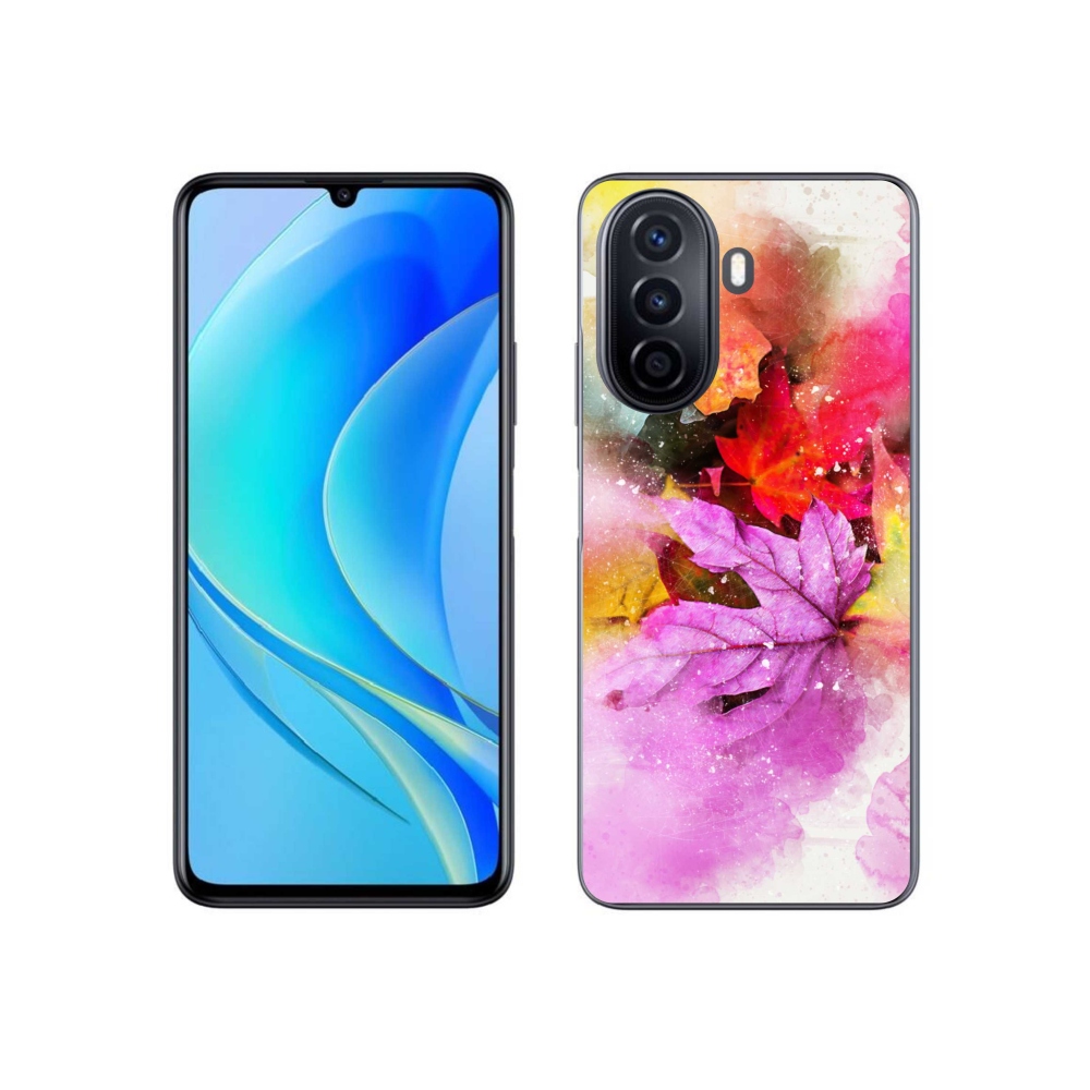 Gél borító mmCase a Huawei Nova Y70 készülékhez - színes levelek
