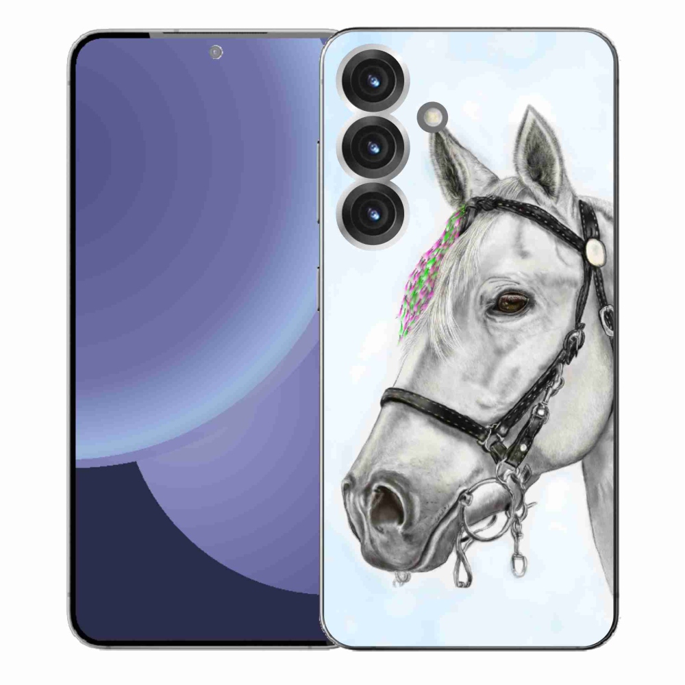 Zselés borítás mmCase Samsung Galaxy S25+ - fehér ló 1