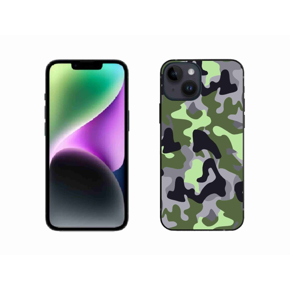 Zselés borítás mmCase iPhone 14 készülékhez - terepszínű minta 7