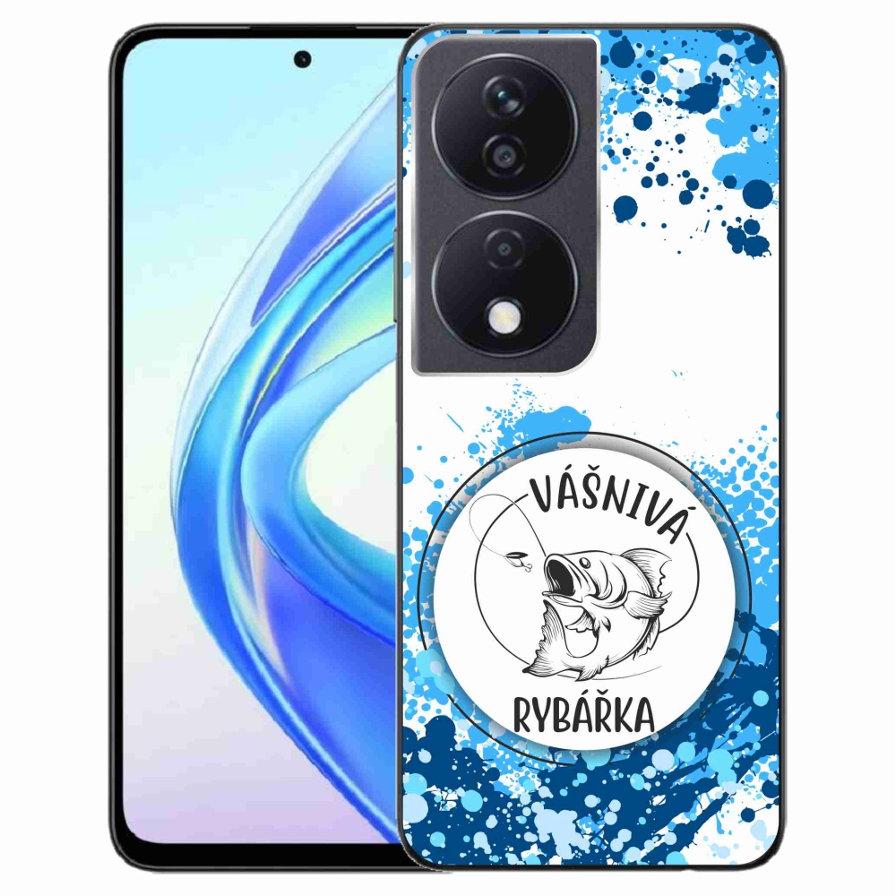 Gél borító mmCase a Honor X7b/Honor 90 Smart készülékhez - szenvedélyes halász fehér háttérrel