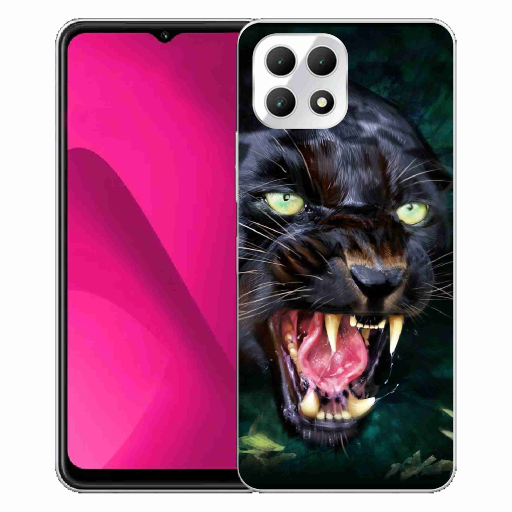 Zselés borítás mmCase a T-Mobile T Phone 2 készülékhez - dühös fekete párduc