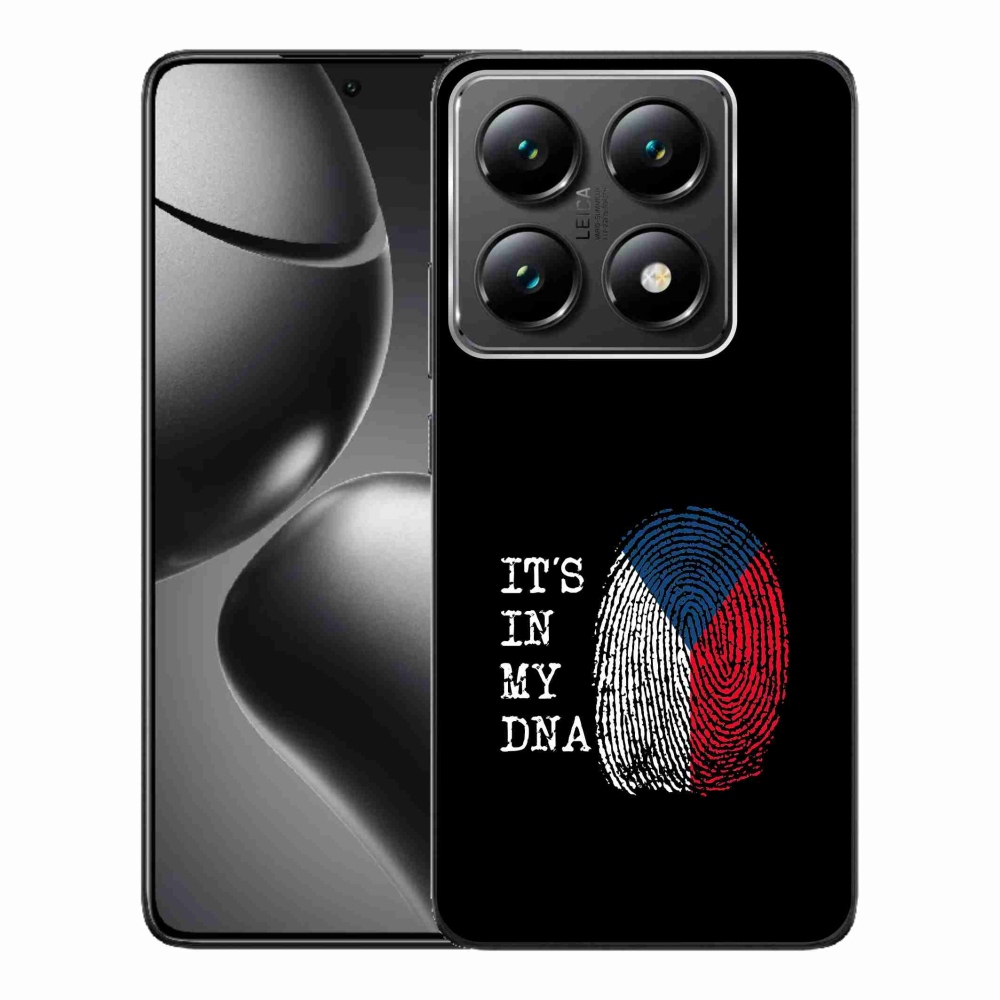 Gél borító mmCase a Xiaomi 14T Pro - zászlós ujjlenyomat fekete háttérrel