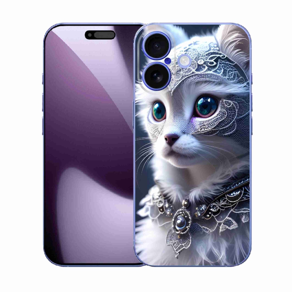 Zselés borítás mmCase iPhone 17 készülékhez - fehér macska