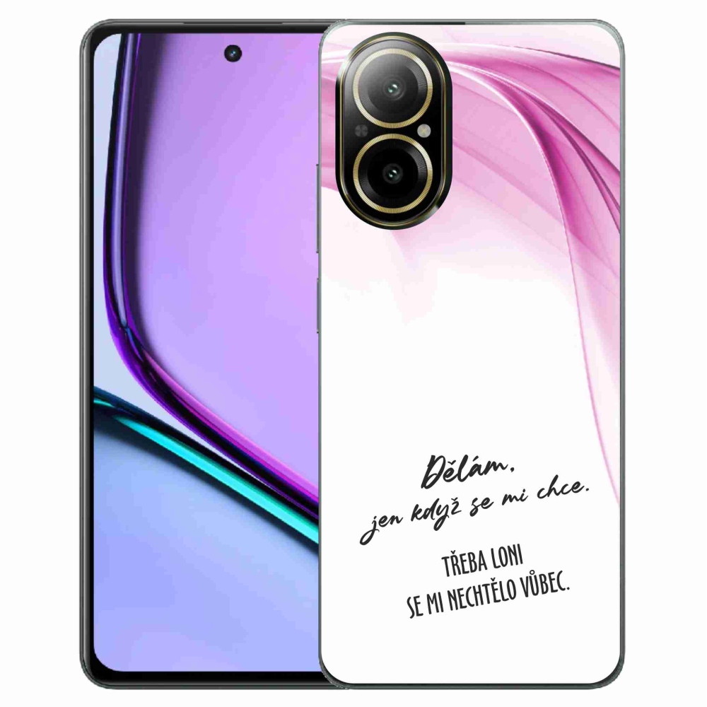 Gél borító mmCase a Realme C67 készülékhez - vicces szöveg 12 fehér háttér