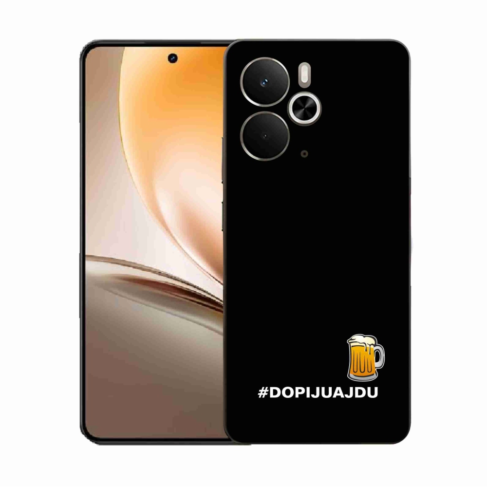 Gél borítás mmCase a Realme 14 5G/14T 5G készülékhez - sör motívum 1 fekete háttér