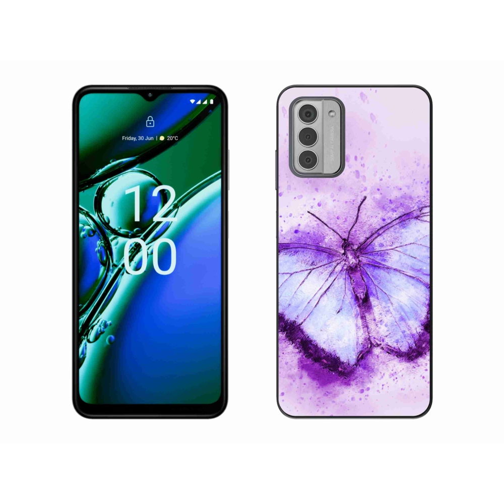 Zselés tok mmCase a Nokia G42 készülékhez - lila pillangó