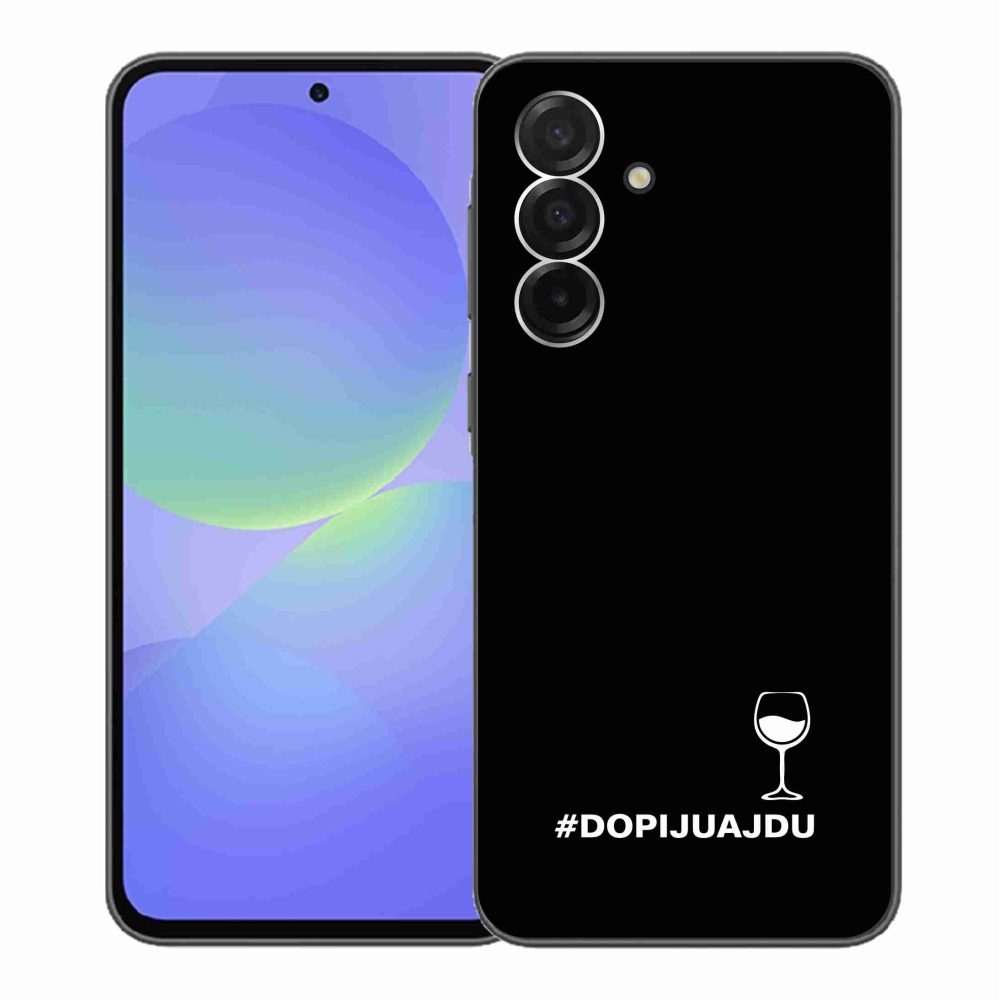 Gél borítás mmCase Samsung Galaxy A36 5G - bor motívum fekete háttérrel