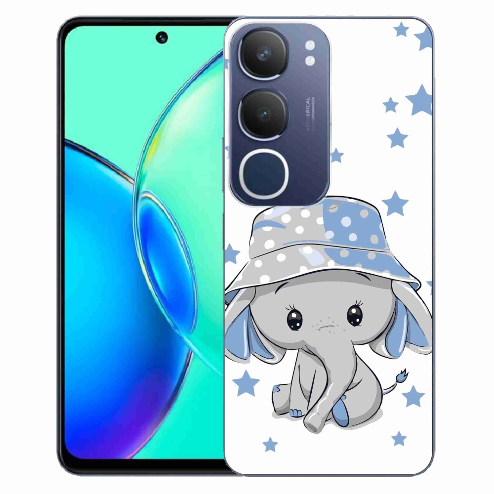 Zselés borítás mmCase a Vivo Y19s készülékhez - kék elefánt