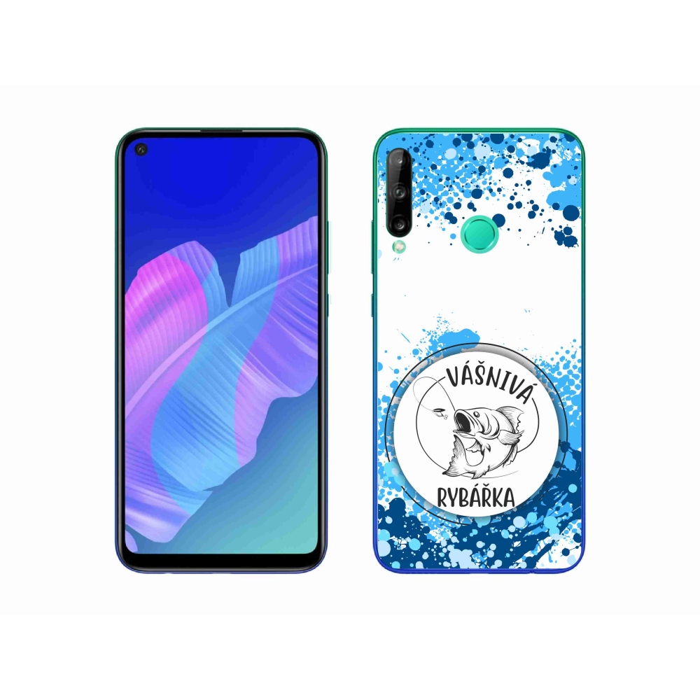 Gél borító mmCase a Huawei P40 Lite E - szenvedélyes halásznő fehér háttérrel