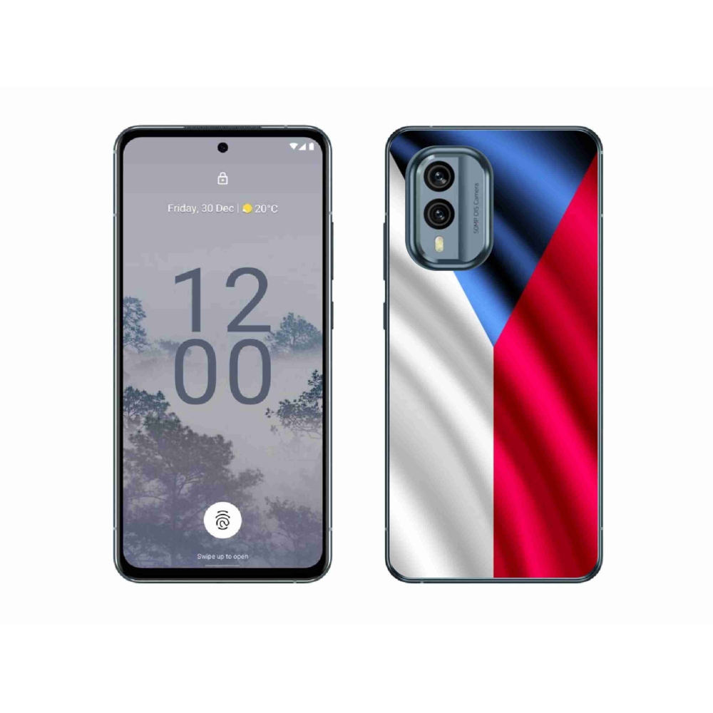 Zselés borító mmCase mobiltelefonhoz Nokia X30 5G - cseh zászló