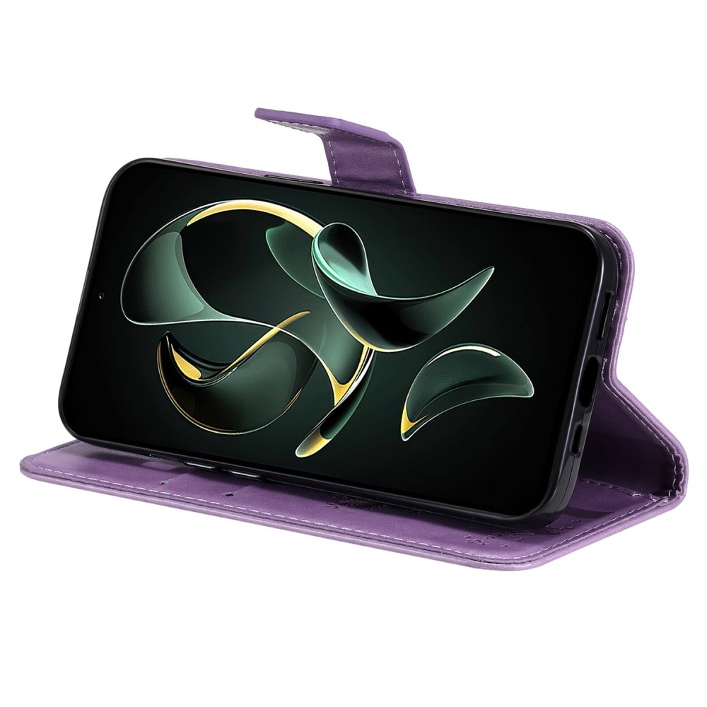 Fa könyv tok Xiaomi 13T/13T Pro - világos lila