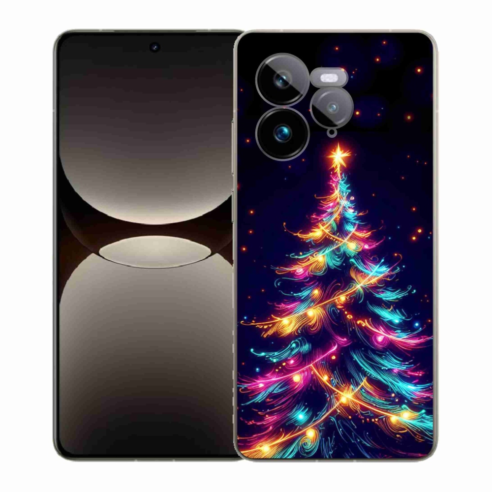Gél borítás mmCase a Realme GT 7 Pro 5G számára - neon karácsonyfa