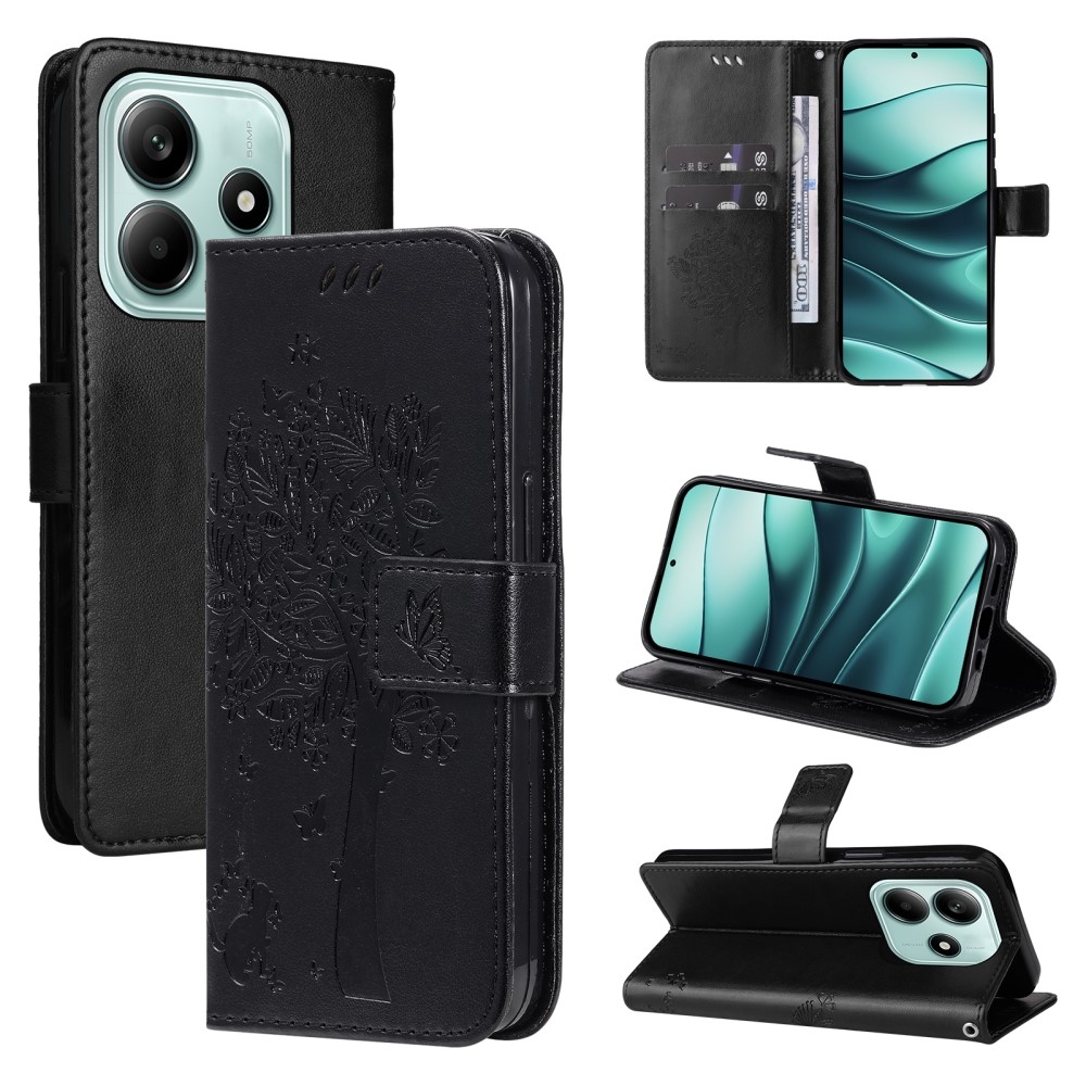 Fák könyve tok Xiaomi Redmi Note 14 5G - fekete