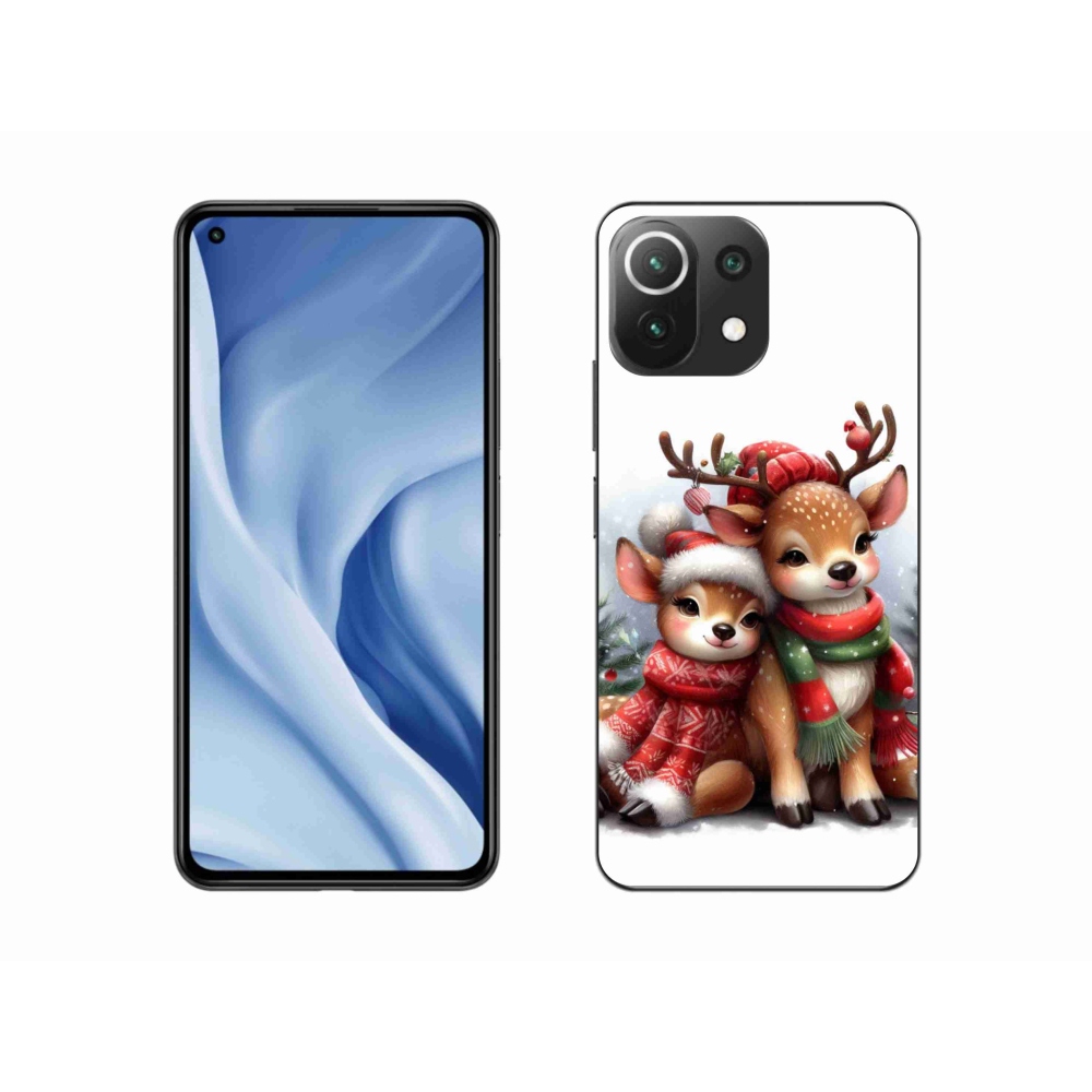 Gél borítás mmCase a Xiaomi Mi 11 Lite 4G/5G készülékhez - karácsonyi rénszarvas
