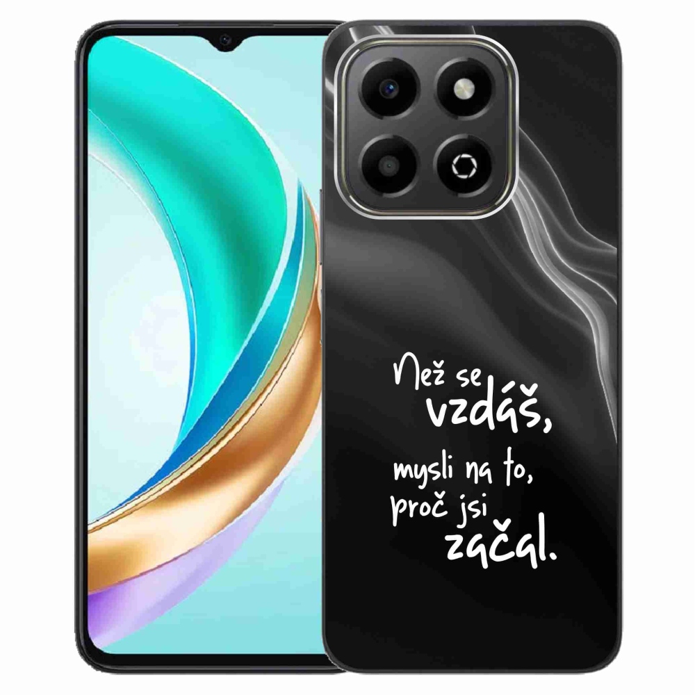 Zselés borítás mmCase a Honor X6b készülékhez - idézet 2 fekete háttér