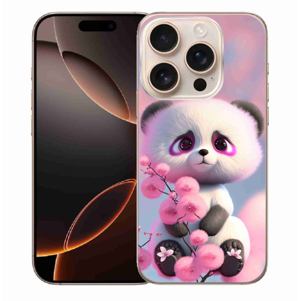 Gél borítás mmCase iPhone 16 Pro Max készülékhez - aranyos panda 1