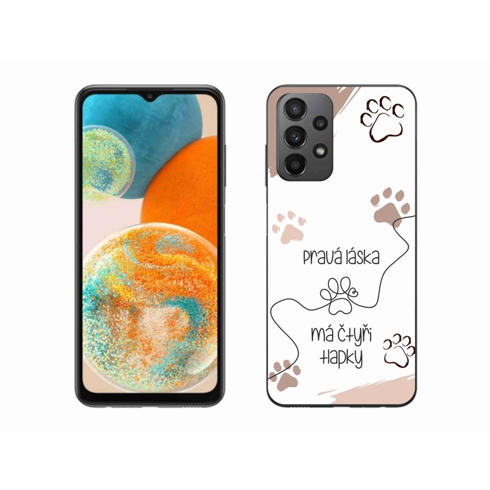 Gél borítás mmCase Samsung Galaxy A23 4G/5G készülékhez - kutya motívum 1 fehér háttér