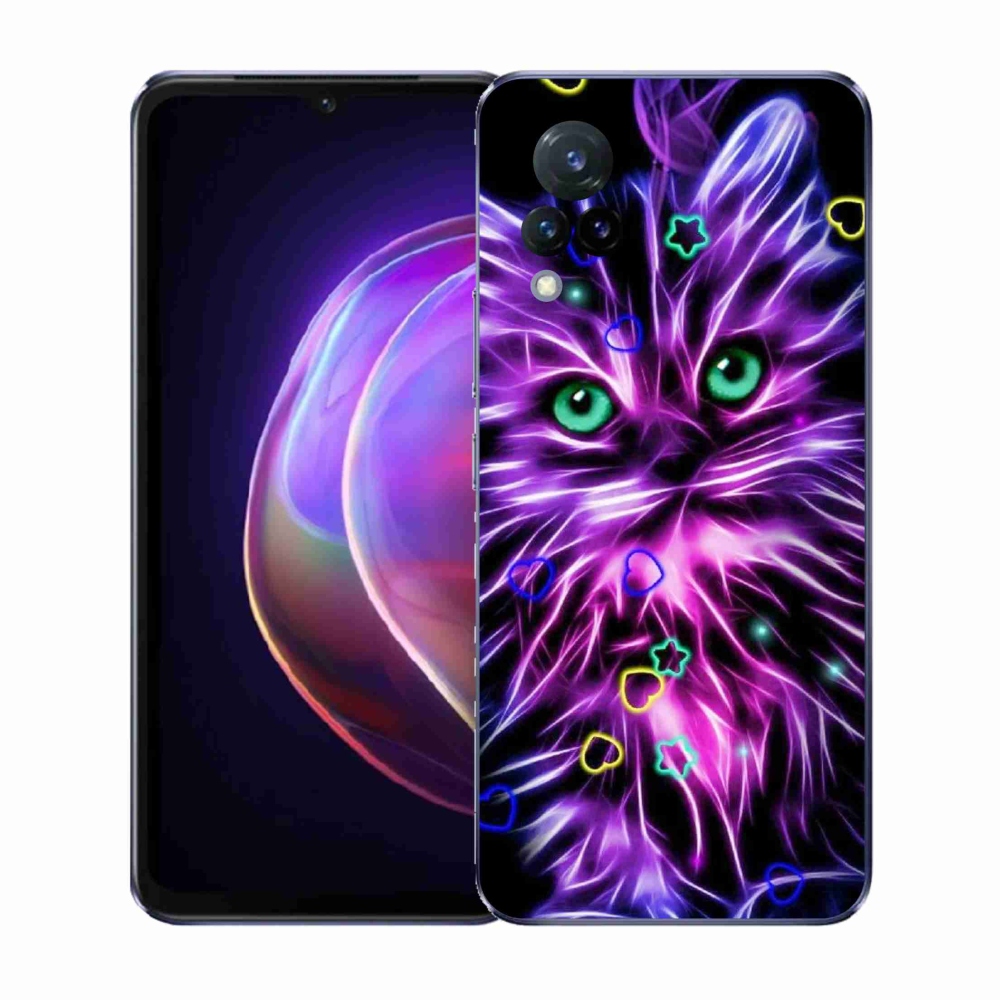 Gél borító mmCase a Vivo V21 4G/5G készülékre - absztrakt macska