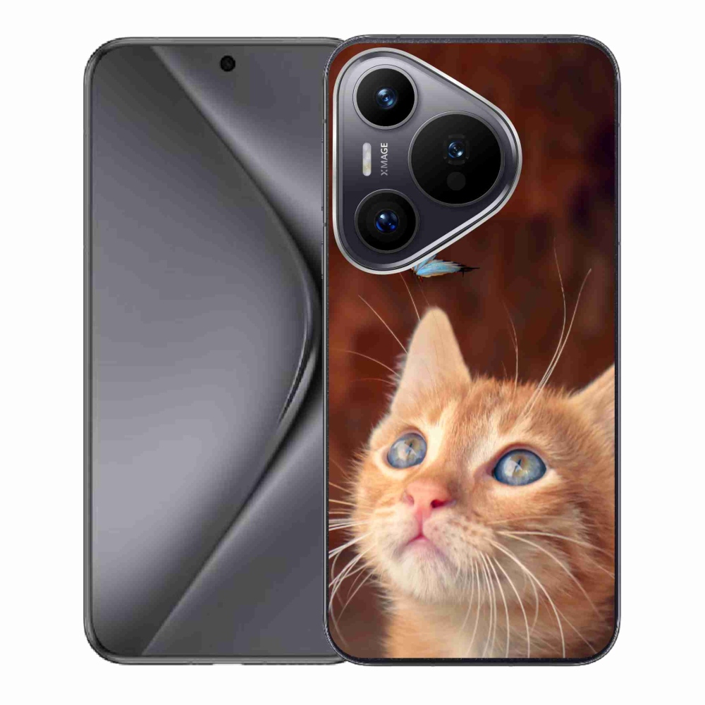 Gél borító mmCase a Huawei Pura 70 készülékhez - pillangó és cica