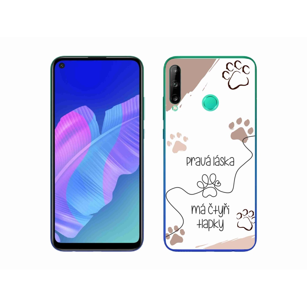 Gél borító mmCase a Huawei P40 Lite E készülékhez - kutya motívum 1 fehér háttér